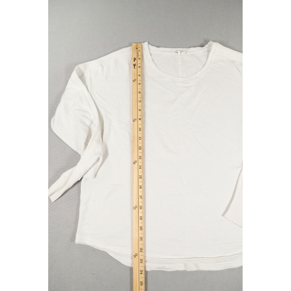 Rag & Bone Womens Long Sleeve Top Oversized Modal Cotton White Size S Minimalist image 7